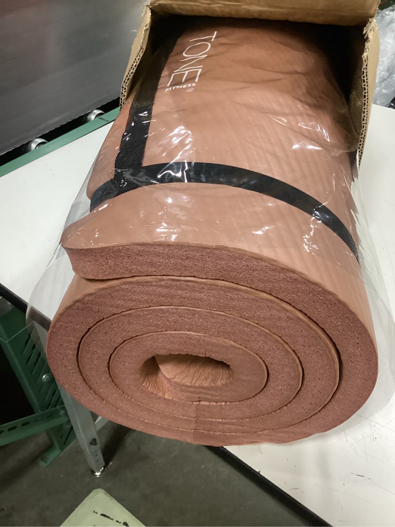 Condition photo showing Good Condition for tone fitness 1-inch thick yoga mat | high-density, non-slip exercise mat with carrying strap for yoga, pilates, & home gym workouts | multiple options