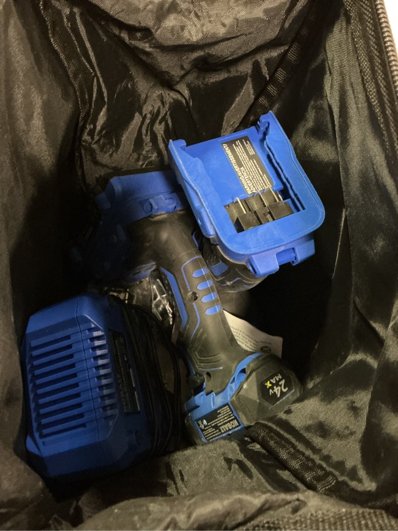 Condition photo showing As Is for Kobalt 24-volt 2-Tool Brushless Power Tool Combo Kit with Soft Case (1-Battery Included and Charger