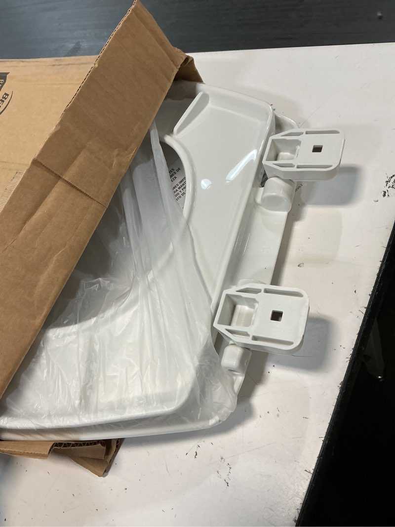 Condition photo showing As Is for mayfair caswell modern slow close toilet seat, durable plastic seat, made in usa, round, white round 1