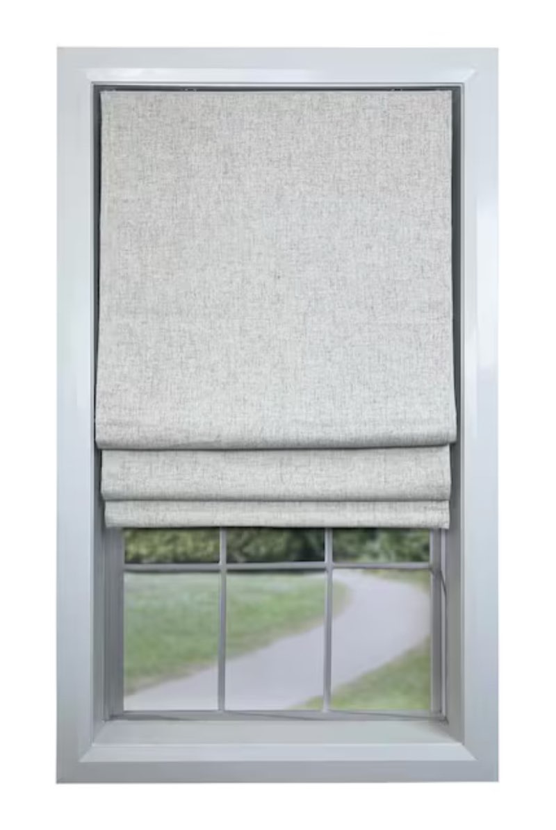 Linen Cordless Blackout Polyester/Linen Roman Shades - 32 in. W x 63 in. L