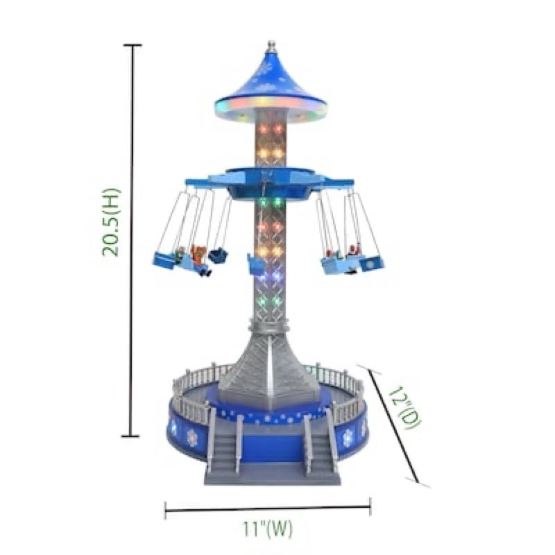 Carole Towne Swing Ride Lighted Musical Building