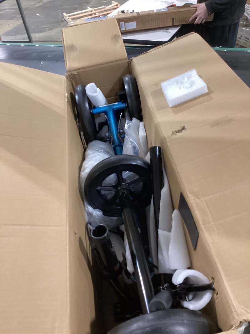 Condition photo showing As Is for KneeRover Economy Knee Scooter Steerable Knee Walker for Adults for Foot Surgery, Broken Ankle, Foot Injuries - Foldable Knee Rover Scooter for Broken Foot Injured Leg Crutch (Blue)