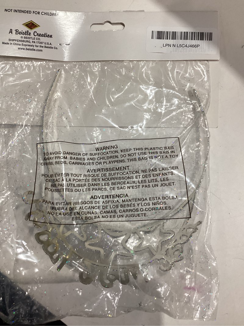 Condition photo showing Good Condition for Beistle Glittered Metal Happy New Year Tiara