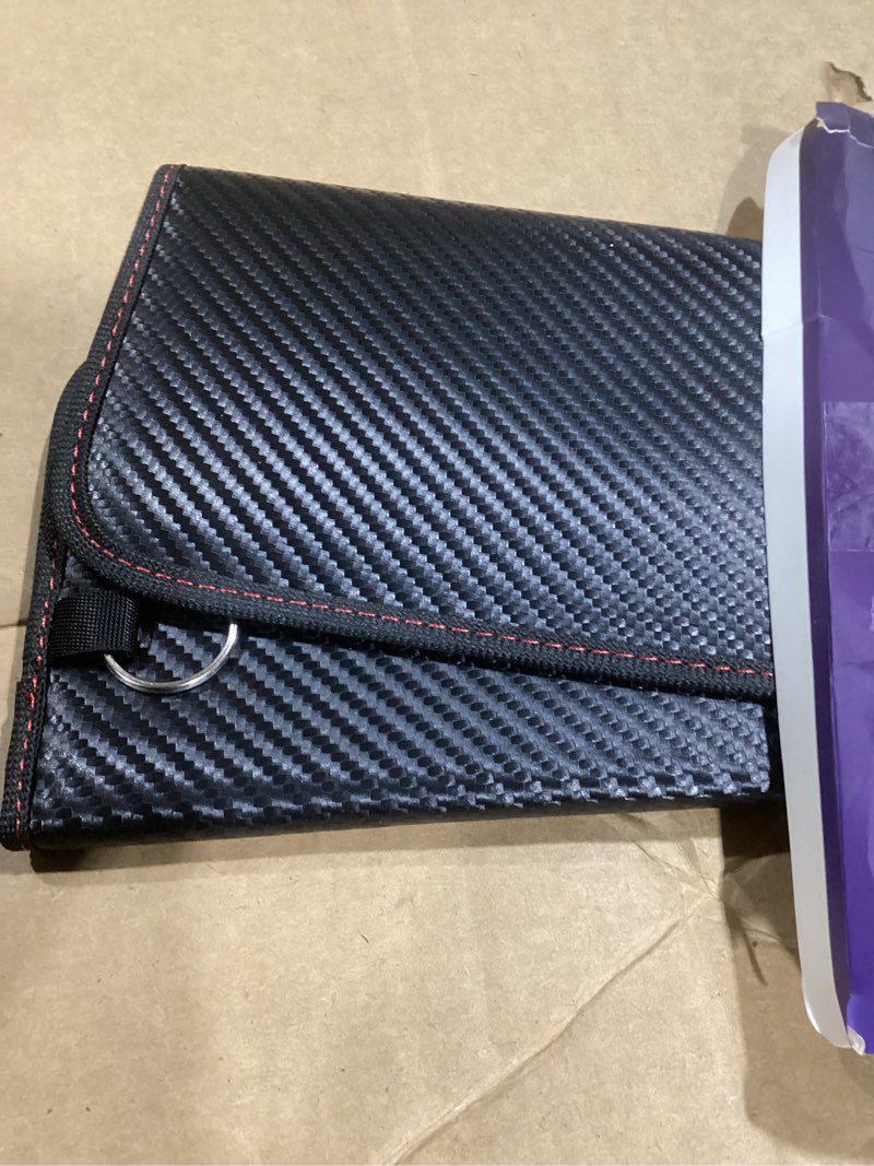 Condition photo showing Good Condition for Lanpard Faraday Bag for Key Fob(2 Pack), Faraday Cage Protector, Car RFID Signal Blocking Key Fob Protector, Double-Layers of Shielding Carbon Fiber Material Anti-Theft Faraday Pouch