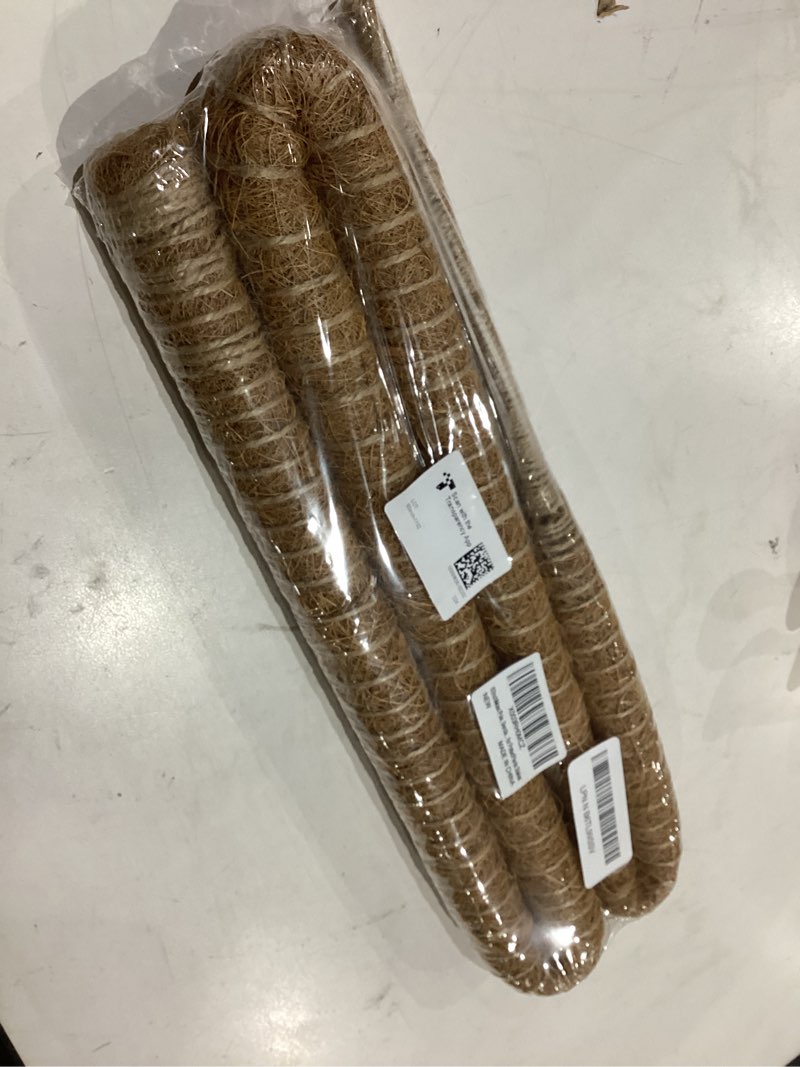 Condition photo showing Good Condition for 2 pack 60inch moss pole, stackable moss poles for climbing plants monstera, tall plant sticks accessories, large coir plant support stakes for potted plants indoor, pothos, philodendron 2 pack 17in