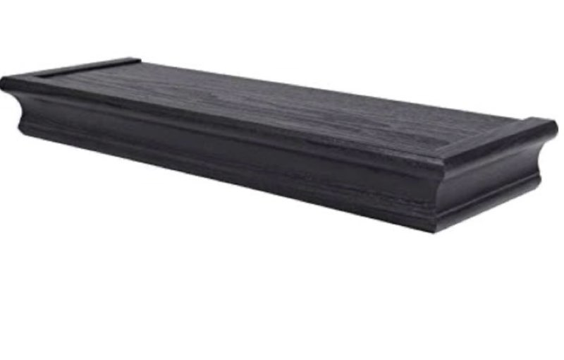 High & Mighty 2 in. H x 18 in. W x 6 in. D Black Wood Floating Shelf