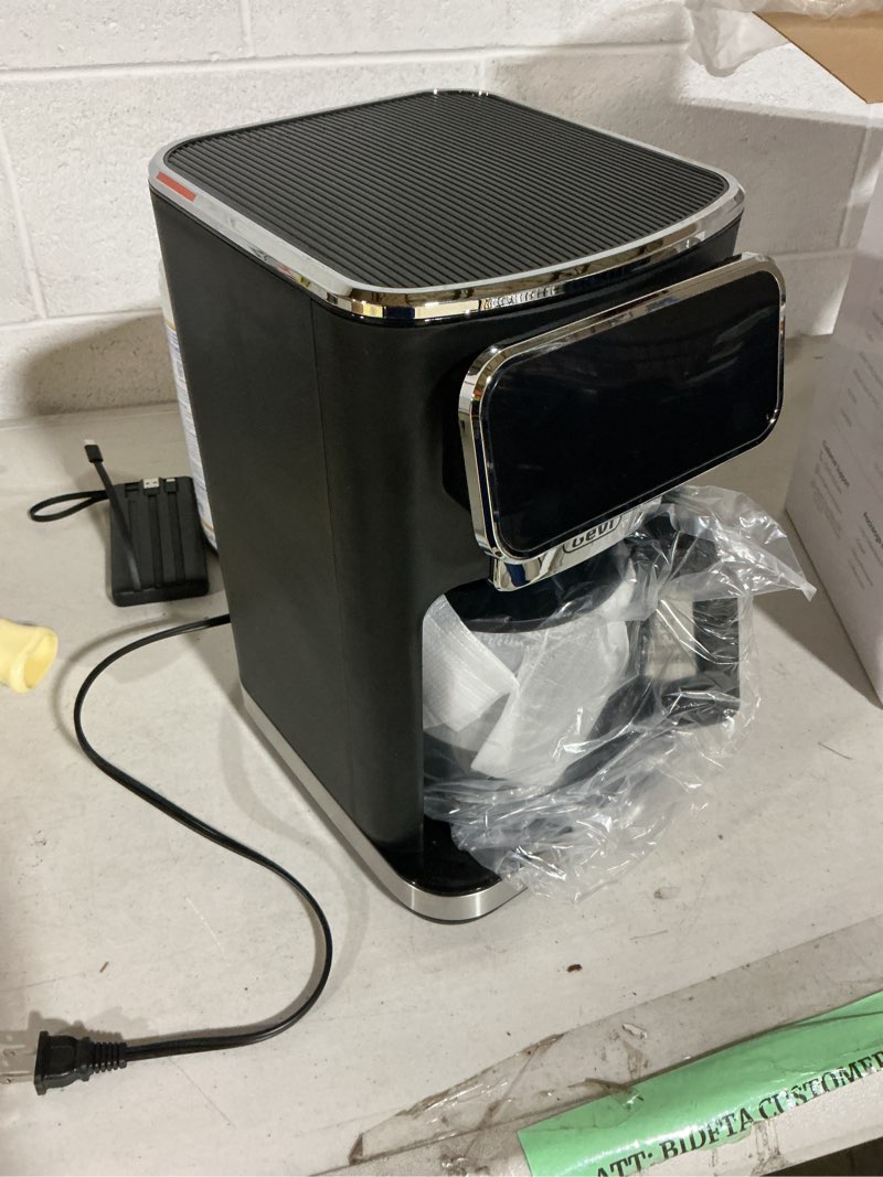 Condition photo showing Good Condition for gevi 12-cup programmable coffee maker with touchscreen, strong brew & iced coffee options, auto shut-off, 4-hour keep warm, glass carafe, anti-drip system, permanent filter included 12.1"d x 8"w x 13.8"h 12-cup coffee maker