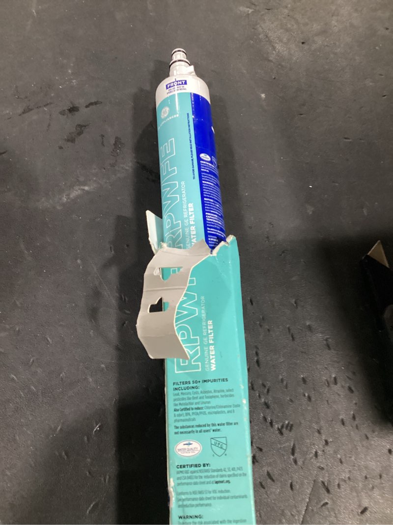 Condition photo showing As Is for genuine rpwfe replacement water filter for compatible ge refrigerators