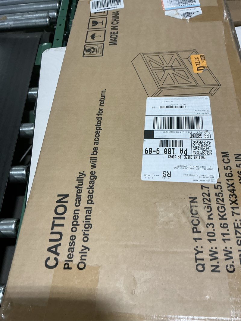 Condition photo showing Good Condition for Smuxee Farmhouse Bathroom Cabinet Wall Mounted, White Medicine Cabinet with Adjustable Shelf, Bathroom Cabinet for Living Room, Laundry Room Big White