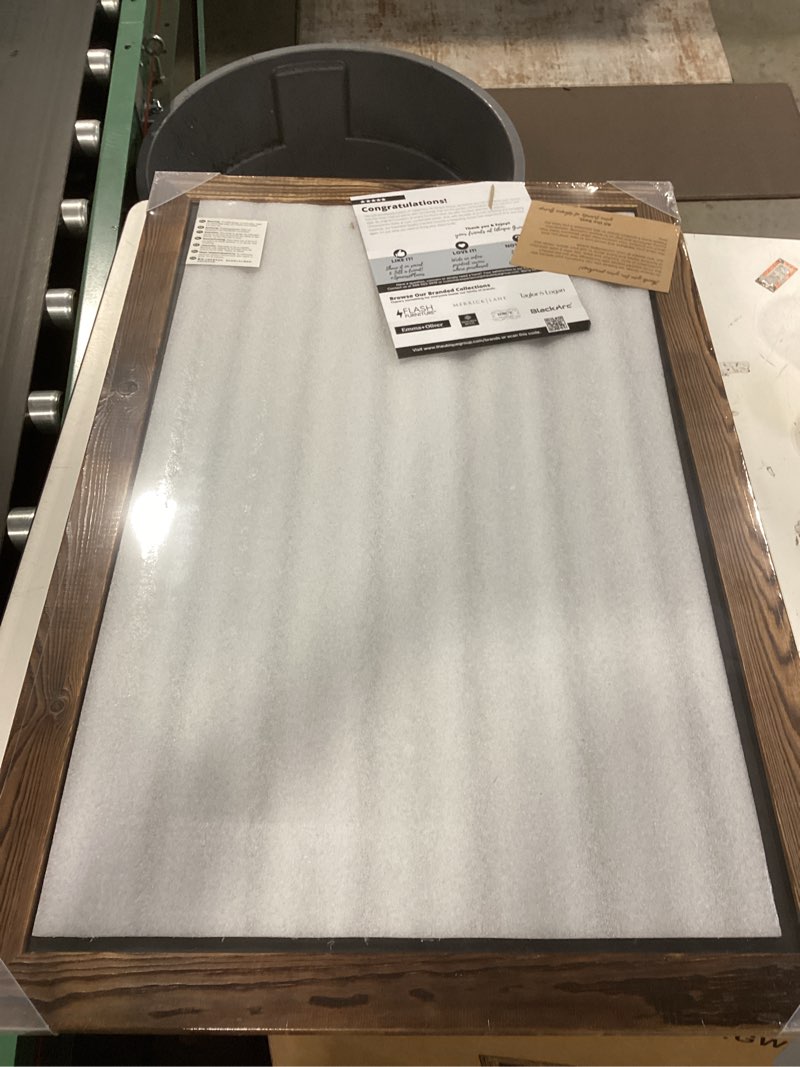 Condition photo showing Good Condition for hbcy creations rustic magnetic wall chalkboards (torched brown, 24 x 36 inch) 2 - torched brown 24"w x 36"h