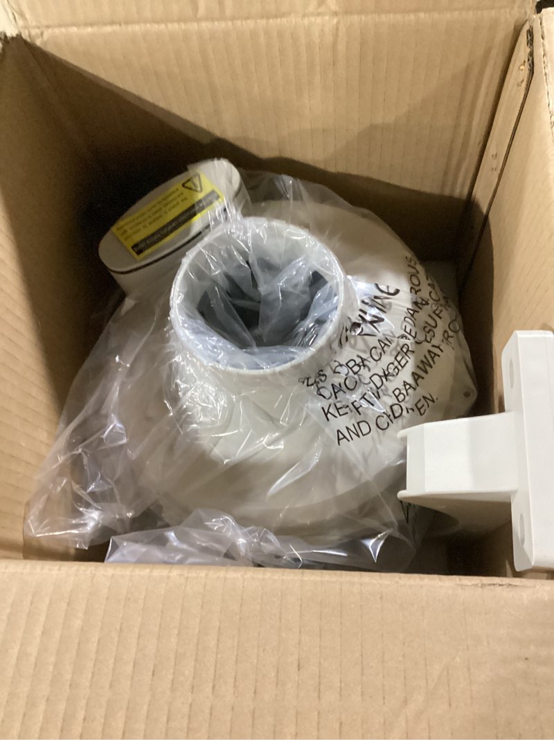 Condition photo showing New/Like New for pf-100 | radon mitigation fan 4" 190cfm | waterproof duct fan (indoor/outdoor)