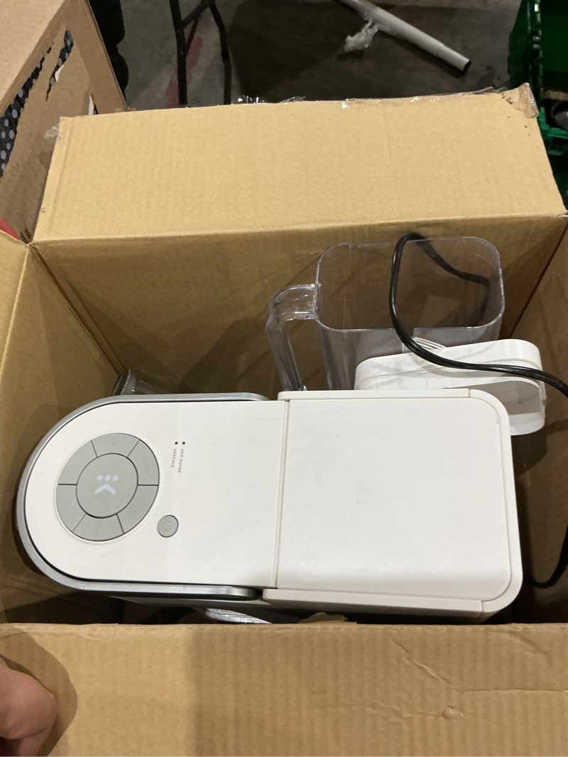 Condition photo showing As Is for keurig k-supreme single serve k-cup pod coffee maker, multistream technology, 4 brew sizes, 66oz dual-position removable reservoir, white white coffee maker
