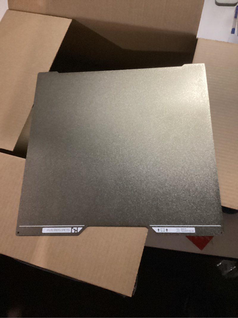 Condition photo showing Good Condition for Upgraded 355x346mm Build Plate for Bambu Lab H2D,PET PEI Sheet Double Sided Smooth Textured Heated Bed Spring Steel Flexible Platform for H2D H2S Combo Printer Accessories Replacement