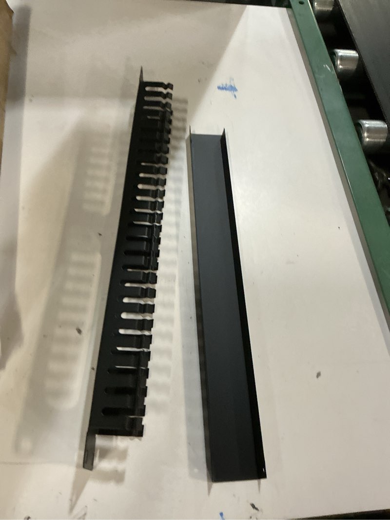 Condition photo showing New/Like New for 1u black horizontal cable management 12 slot (metal)