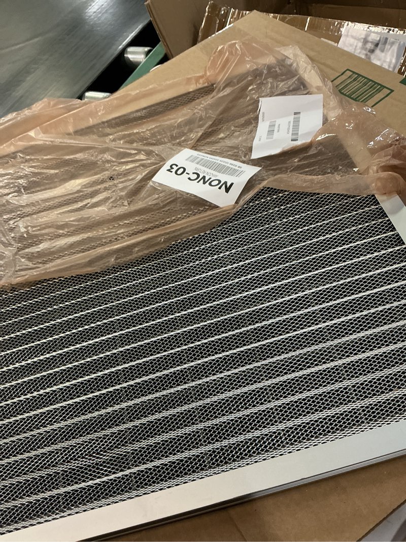 Condition photo showing As Is for Washable Air Filter(12" x 12" x 1"), Aluminum Electrostatic Air Filter for Furnace and Central Air Conditioner