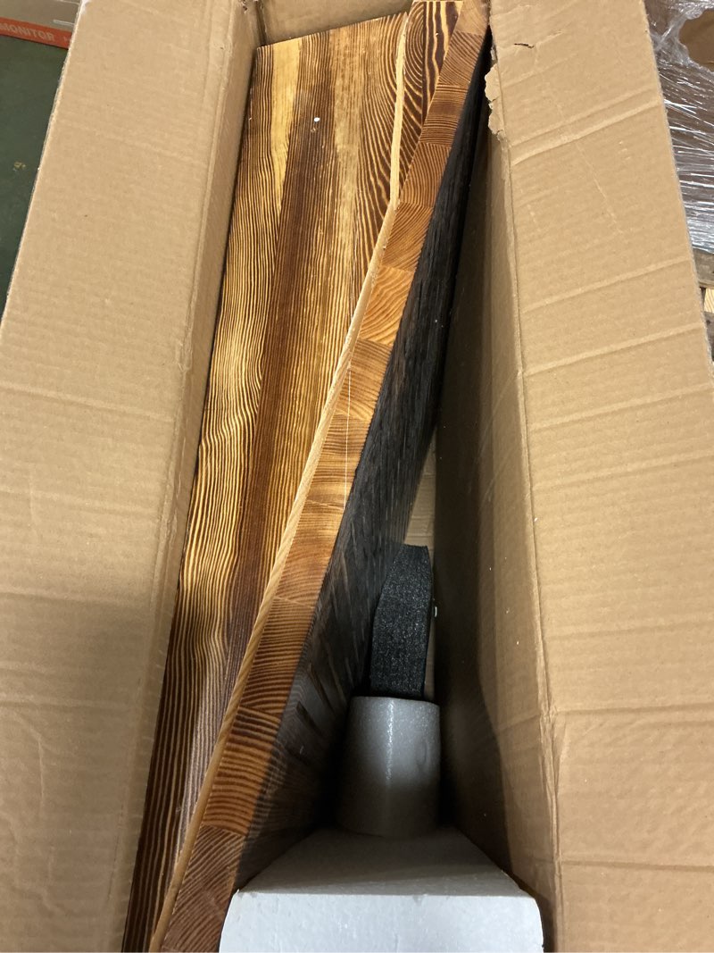 Condition photo showing As Is for Wooden Threshold Ramp for Home Steps, 8" Rise Doorway Ramp with Non-Slip Grooves, Door Ramp for Wheelchair/Walker/Cart/Scooter, (31.4 W*8.0" H, Solid Pine Wood, 600LBS Capacity) 8Inch Height