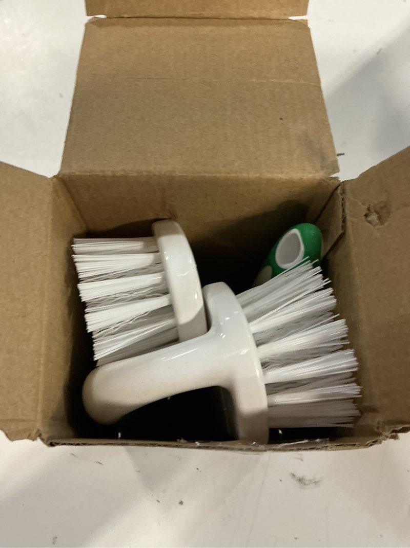 Condition photo showing New/Like New for Amazer Scrub Brush for Cleaning Comfort Grip Shower Scrubber Stiff Bristles with Handle Heavy Duty Cleaner Brush for Tub Sink Carpet Floor - Pack of 2 (Green+Green) Green+green 2-Pack