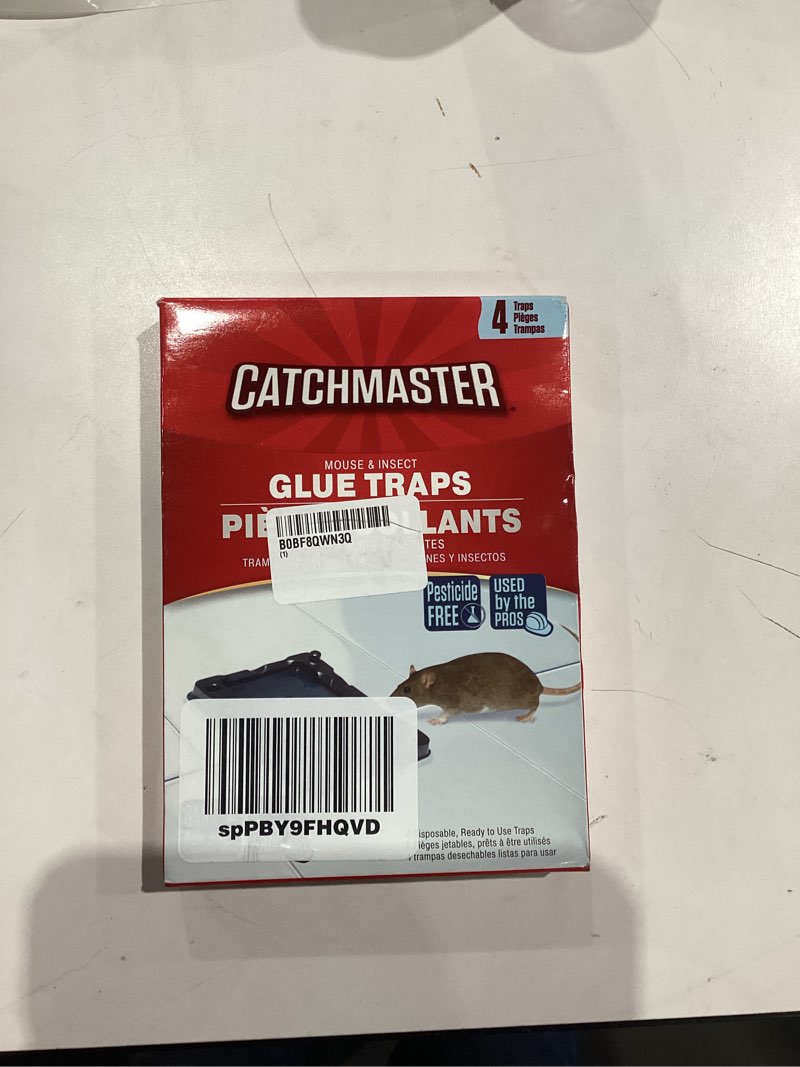 Condition photo showing New/Like New for Catchmaster-40 Mouse & Insect Glue Traps, Heavy-Duty Pesticide-Free Sticky Mouse Traps Indoor for Home, Used by The PROs, Adhesive Rodent & Bug Catcher, Pest Control for House & Garage 40 Traps Glue Trap