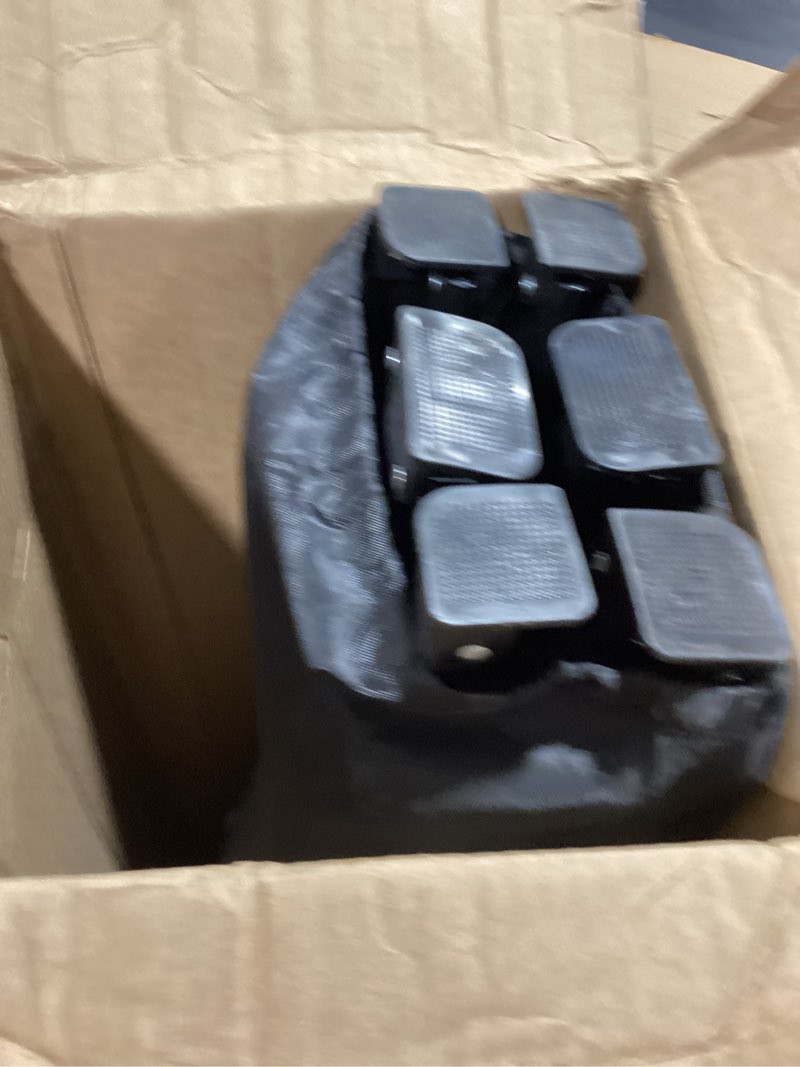 Condition photo showing As Is for aboron folding camping cot w/mat for adults, heavy duty outdoor bed with carry bag,1200 d layer oxford travel camp cots (black cot with black cotton pad)