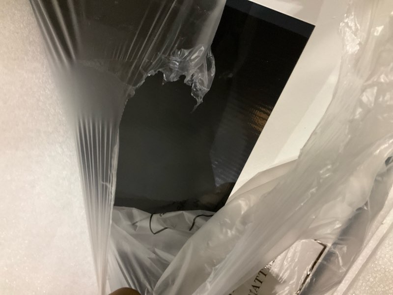 Condition photo showing As Is for wtty led bathroom mirror with lights 60"x30" hollywood wall-mounted mirror with 3 color temperatures