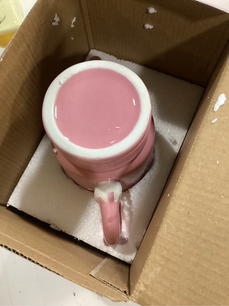 Condition photo showing Good Condition for Uterus Mug - Funny Adult Humor, Double-Sided, double fallopian tubes handle Ceramic Cup for Mothers, Girl Gifts, OBGYN, Nurse, Midwives Novelty Mug for Women & Men, Unique 14 oz Coffee Cup