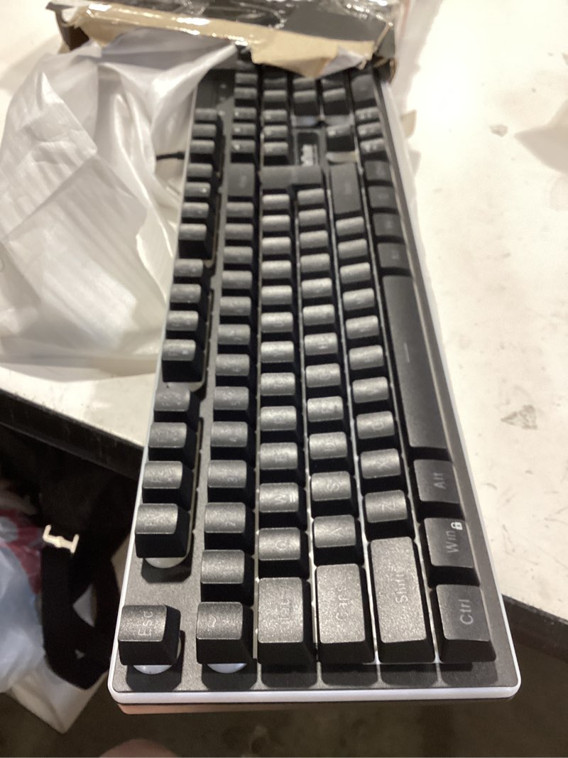 Condition photo showing Good Condition for redthunder k10 wired gaming keyboard and mouse and wrist rest combo, rgb backlit, mechanical feel anti-ghosting keyboard + 7d 7200 dpi mice+soft leather wrist rest 3 in 1 pc gamer accessories(black)