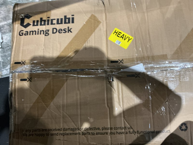 Condition photo showing As Is for yrllensdan l shaped computer desk l shaped desks l shaped gaming desks gaming table corner desk pc desks for home office, white
