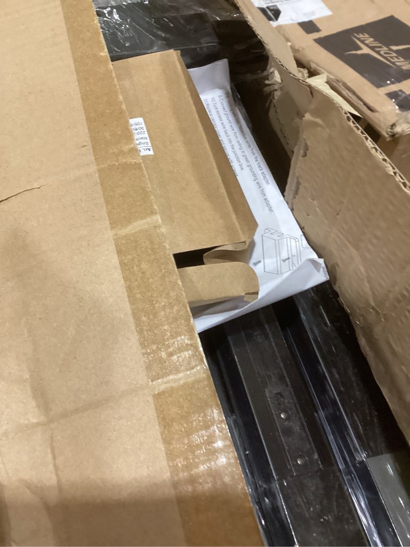 Condition photo showing As Is for 65.6ft h track lighting rail kit, black h type track lighting rails with floating canopy connector, i&l&t connector, end caps and live end feed for 120v h style 3-wire heads black 65.6ft