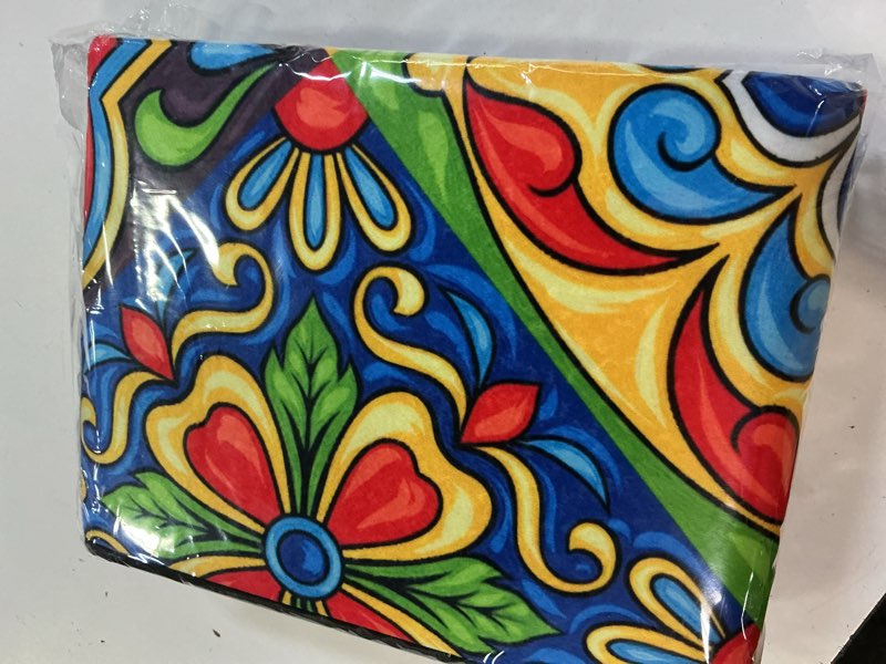 Condition photo showing Good Condition for emelivor mexican talavera tile kitchen rugs and mats set 2 piece non slip washable runner rug set of 2 for floor home kitchen laundry decorative blue talavera tile#03
