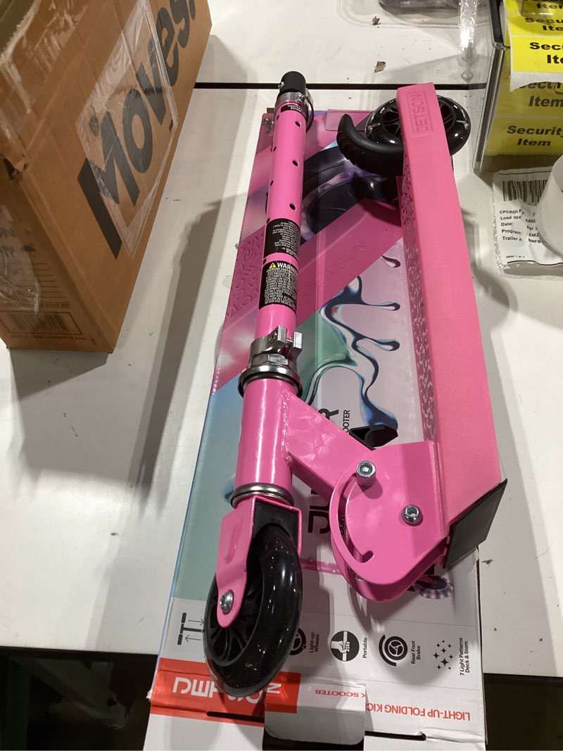 Condition photo showing Good Condition for jetson jupiter kids 2-wheel light-up kick scooter, led lights on handlebar, stem, wheels & deck, adjustable handlebar, rear brake, easy-folding mechanism, ages 5+ jupiter pink