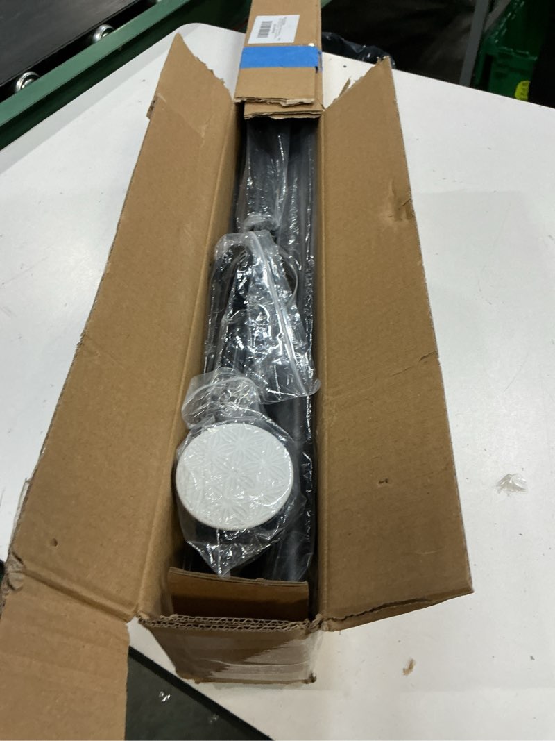 Condition photo showing Good Condition for long tension rod 41-165inch heavy duty tension curtain rods no drilling adjustable outdoor curtain rod for windows,shower,patio,doorway,extra long spring rods diameter 1.26inch black black 1p 41" to 165"