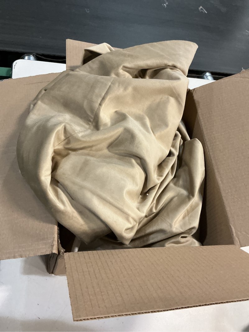 Condition photo showing As Is for BGment Burlap Tan Linen Curtains for Living Room 84 Inch Length 2 Panels Set, Farmhouse Thick Window Drapes Camel Privacy with Grommet Light Filtering No See Through for Bedroom, Each 52 Inch Wide 52"W x 84"L (Pack of 2) Camel