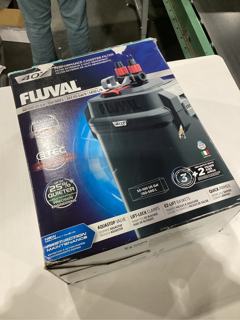Condition photo showing As Is for Fluval 407 Perfomance Canister Filter - for Aquariums Up to 100 Gallons - Aquarium Canister Filter