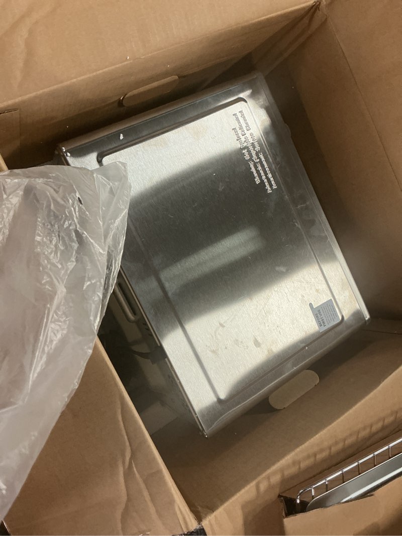 Condition photo showing As Is for chefman 26qt digital french door air fryer - rj50-fdaf-m25 - stainless - new