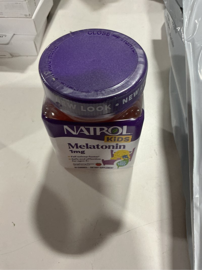 Natrol Berry Flavored Sleep Kids Melatonin Gummy, 1MG, Drug Free, 90 Pieces (Pack of 1)