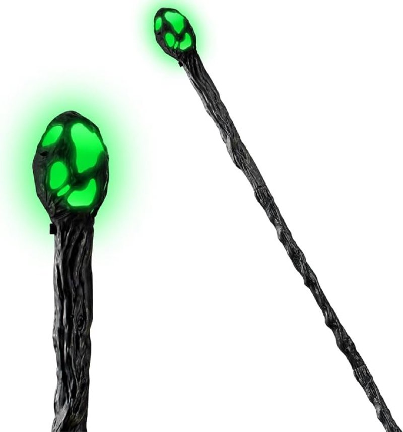Spooktacular Creations Halloween LED Witch Stick Vintage Halloween Party Accessory Role Play Costume Halloween Costume