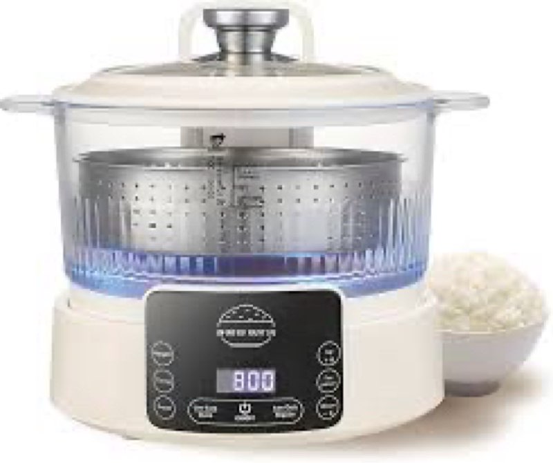 low carb rice cooker,3l multifunction smart rice cooker - 4h keep warm,digital display,timer & reser