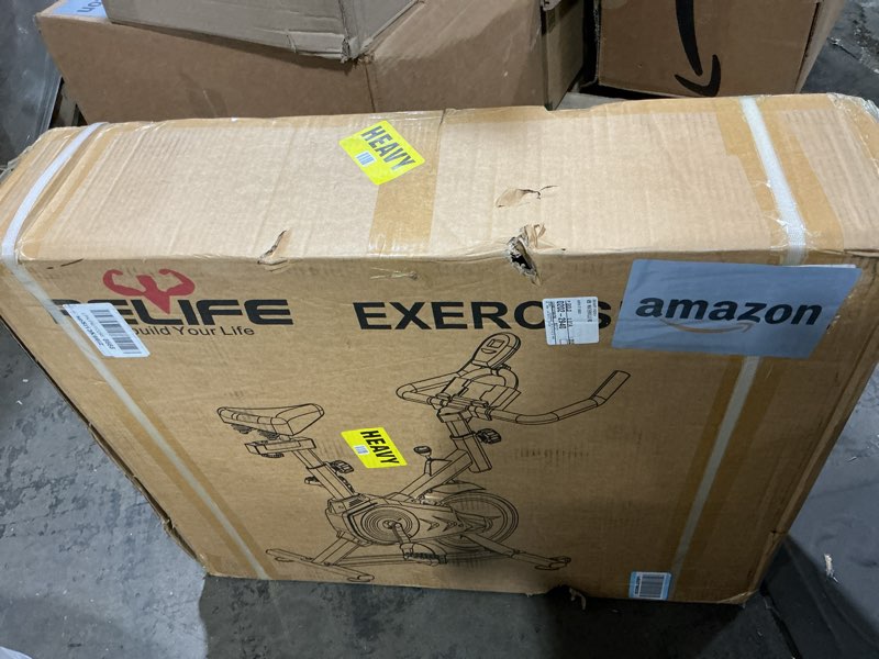 Condition photo showing New/Like New for RELIFE REBUILD YOUR LIFE Exercise Bike Stationary for Home Indoor,Cycling Bike with Silent Belt Drive for Home Cardio,Brake Pad Resistance with djustable & Comfort Seat/PAD Holder/LCD Monitor. Black