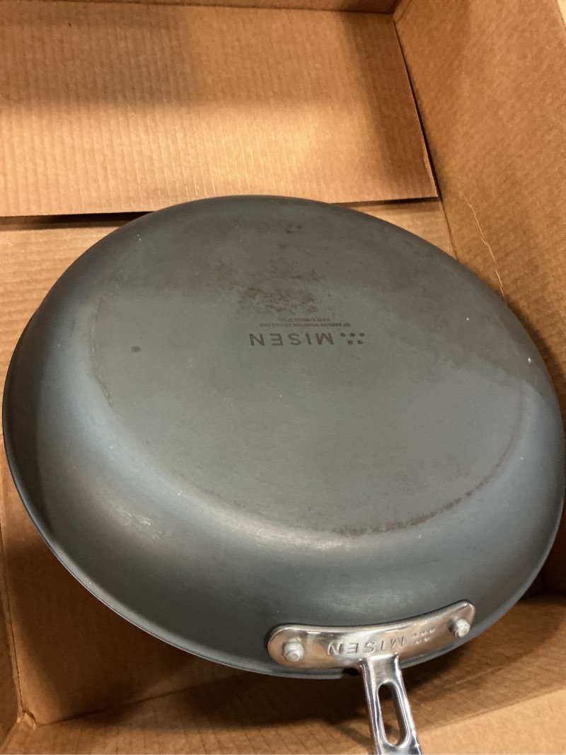 Condition photo showing As Is for misen carbon nonstick™ frying pan – carbon steel pan, naturally nonstick no-coating surface, ultra-durable & oven-safe, induction & gas compatible - 12 inch