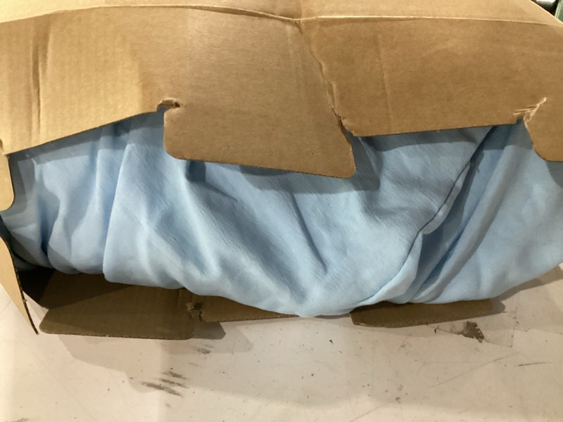 Condition photo showing Good Condition for mildly super soft duvet cover - 100% washed microfiber cool blue comforter cover set 3 pieces with zipper closure & corner ties (no comforter) 03 - cool blue (no comforter) king (104"x90")