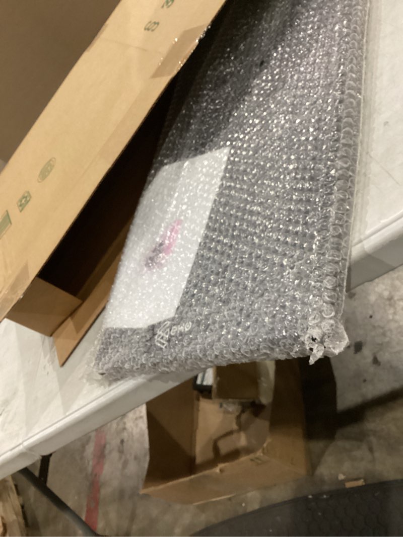 Condition photo showing As Is for eho large ergonomic c-clamp keyboard tray mount under desk with wrist rest, slide-out platform 27.5" (31.8" including clamps) x 12.5", pull out keyboard & mouse tray for home or office, black 27.5 inch keyboard and mouse tray platform with wrist rest for ergonomic