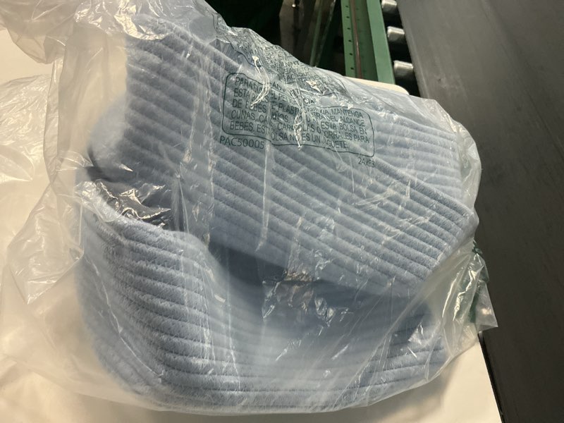 Condition photo showing New/Like New for xuanguo small woven storage baskets 13“x9”x5“ decorative rope bins for organizing shelves, closets, and toys, empty gift baskets, cute organizer basket for home and office (blue, large) blue large