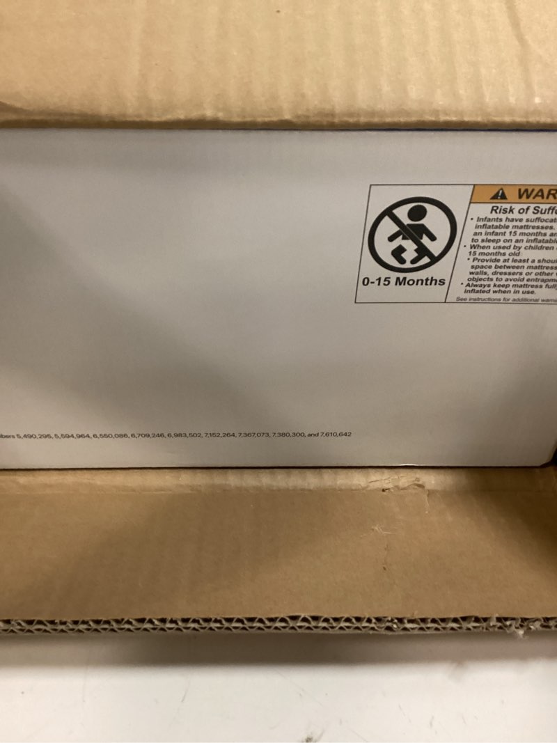 Condition photo showing New/Like New for beautyrest sensair 20" full air mattress, pump & cool vent topper | 20-inch full air mattress with anti-leak pump, cool vent topper, offset coil support, and reinforced edges for guests.