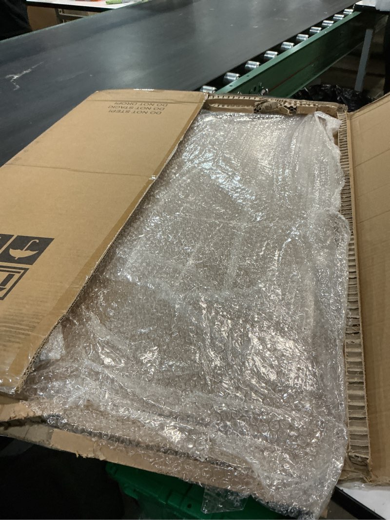 Condition photo showing Good Condition for Large Clear Acrylic Dry Erase Board, 36" X 24" Golden Non-Magnetic Frameless Clear White Board for Wall, Erasable Acrylic Board for Wall, Home, Office, School, 2 Markers Gold - Clear 36''W x 24''H