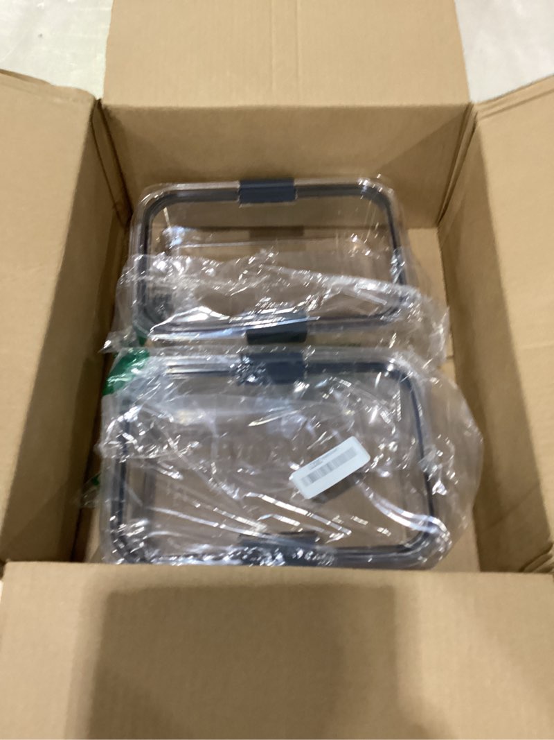 Condition photo showing Good Condition for rubbermaid brilliance glass food storage containers, 8 cup, set of 2, bpa-free, leak-proof, clear 8 cups (4-piece)