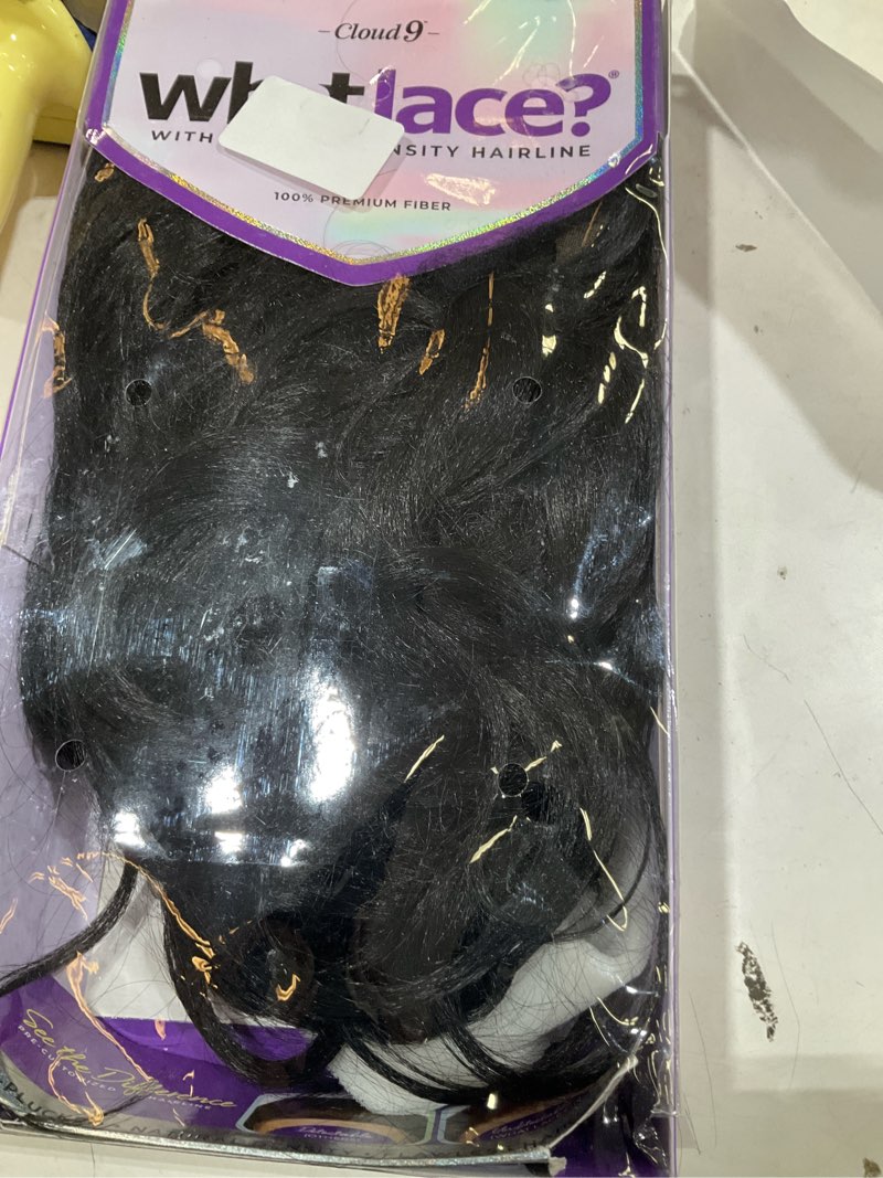 Condition photo showing Good Condition for sensationnel what lace 13x6 wigs - zelena lacefrontal hand tied glueless synthetic with natural density preplucked hairline (1b offblack)