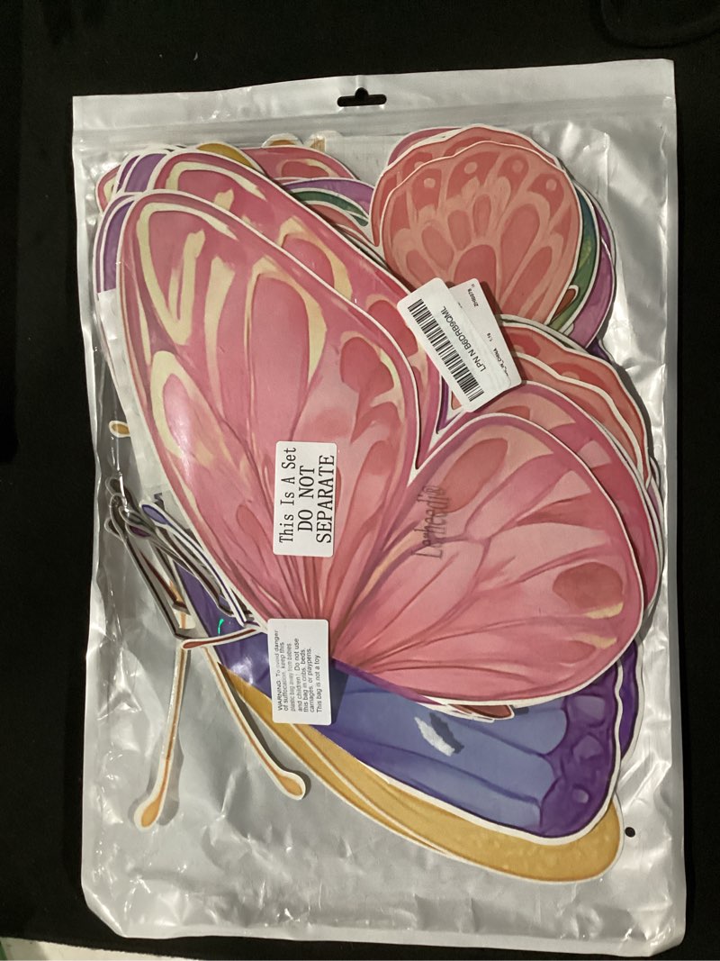 Condition photo showing Good Condition for 18 pcs large butterfly party decorations 2 sizes 3d paper butterfly wall decor pastel hanging butterflies for birthday baby shower wedding decorations women, paper flowers for wall decor