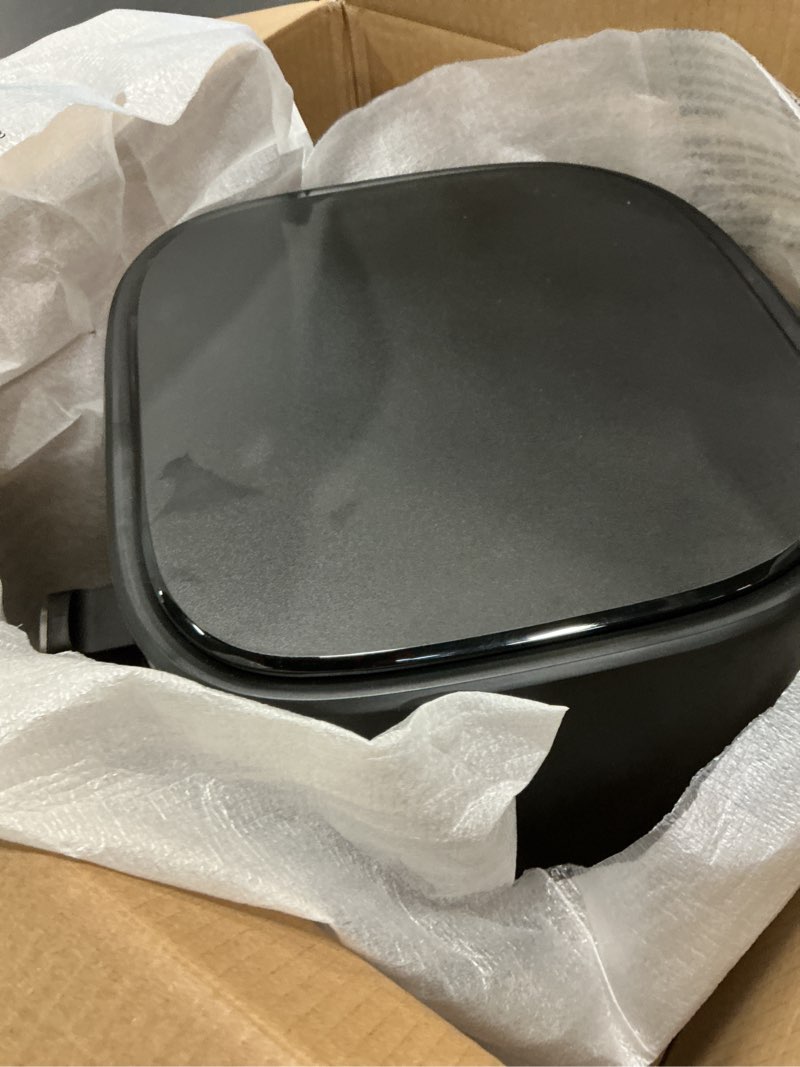 Condition photo showing Good Condition for Chefman Air Fryer – 6 QT Compact Airfryer for Quick & Easy Meals, Features Hi-Fry Technology for Extra Crisp, Easy-View Window, Touch Controls with 4 Presets, Nonstick & Dishwasher Safe Basket - Black 6 Quart - Window