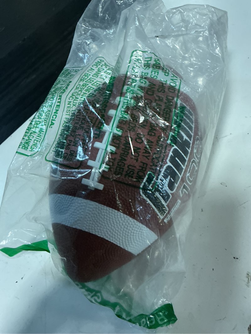 Condition photo showing As Is for franklin sports grip-rite 100 rubber junior football