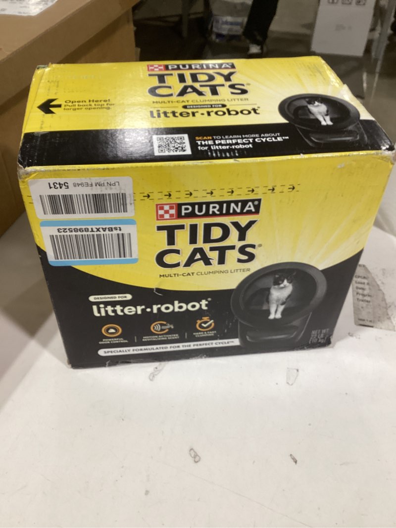 purina tidy cats cat litter for litter-robot clumping cat litter odor control formula - 22 lb. box